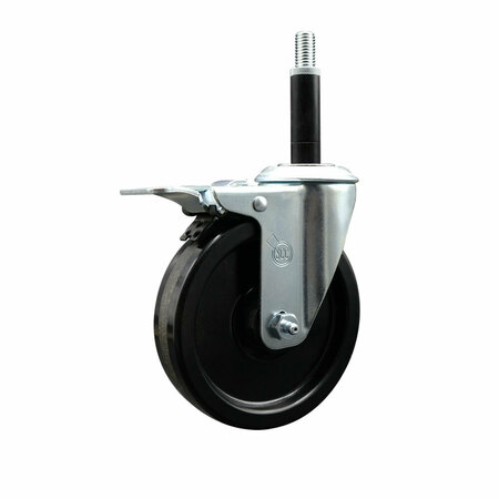 SERVICE CASTER 5'' Phenolic Swivel 3/4'' Expanding Stem Caster Total Lock Brake SCC-EXTTL20S514-PHS-34